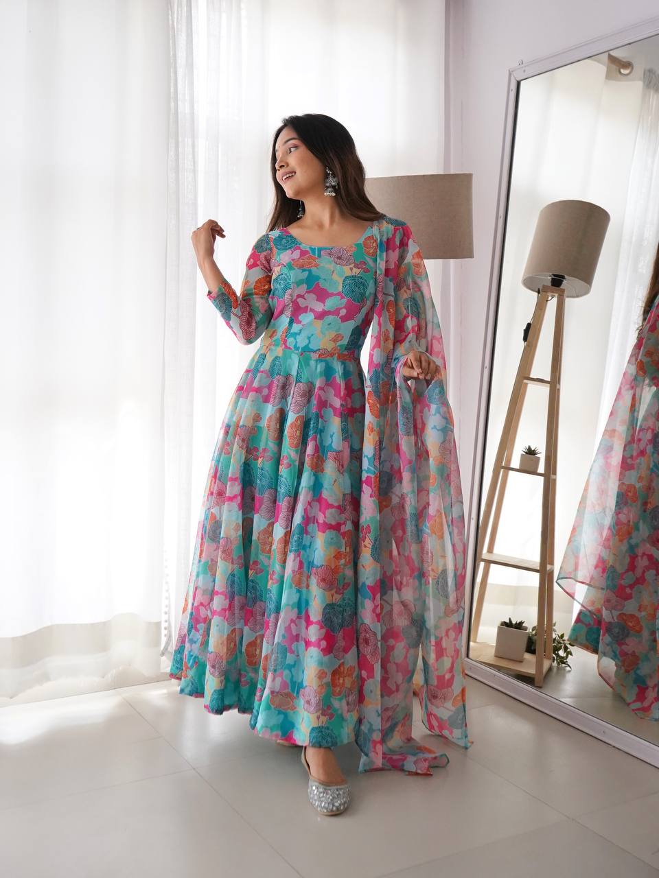 Page 3 | Art Silk Indo-Western Gowns for Women: Buy Online | Utsav Fashion